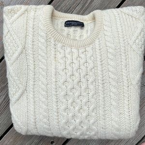 Cranberry Isle fisherman knit sweater M